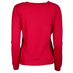 REAL CASHMERE Pull fine maille col rond 30% cachemire 080 Femme ROUGE