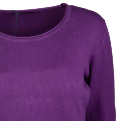 REAL CASHMERE Pull fine maille col rond 30% cachemire 080 Femme VIOLET Online
