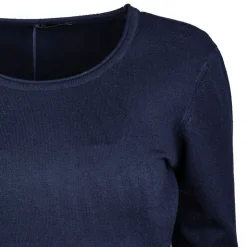 REAL CASHMERE Pull fine maille col rond 30% cachemire 080 Femme BLEU FONCE Hot