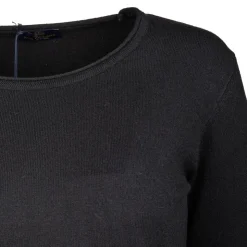 REAL CASHMERE Pull fine maille col rond 30% cachemire 080 Femme NOIR