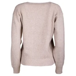 REAL CASHMERE Pull grosse maille col rond cachemire laine Femme BEIGE Sale