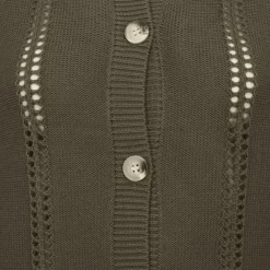 LA PETITE ETOILE Pull ajouré avec boutons milada Femme KAKI Discount