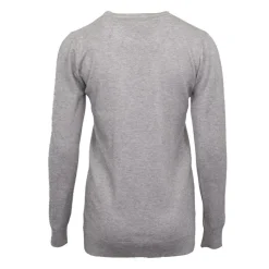 ELEVEN PARIS Pull basique maille fine col rond Mixte GRIS CLAIR Hot