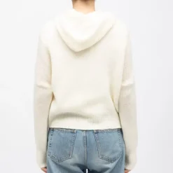 LA PETITE ETOILE Pull blanc écru maylie à capuche Femme BLANC ECRU