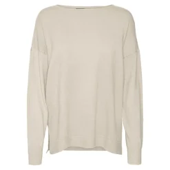 VERO MODA Pull col bateau maille fine Femme BLANC ECRU Hot