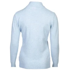 BELLE FEMME Pull col cheminée cachemire et laine mélangé Femme BLEU CLAIR Best