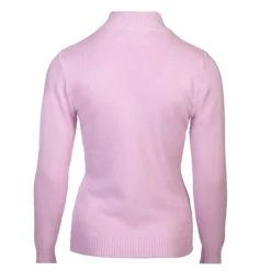 BELLE FEMME Pull col cheminée cachemire et laine mélangé Femme VIOLET CLAIR Sale