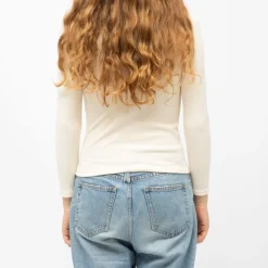 BURTON OF LONDON Pull col cheminée roselita fin Femme BEIGE New