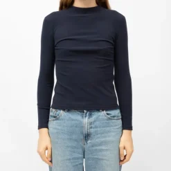 BURTON OF LONDON Pull col cheminée roselita fin Femme BLEU FONCE Outlet