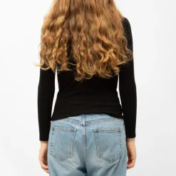 BURTON OF LONDON Pull col cheminée roselita fin Femme NOIR