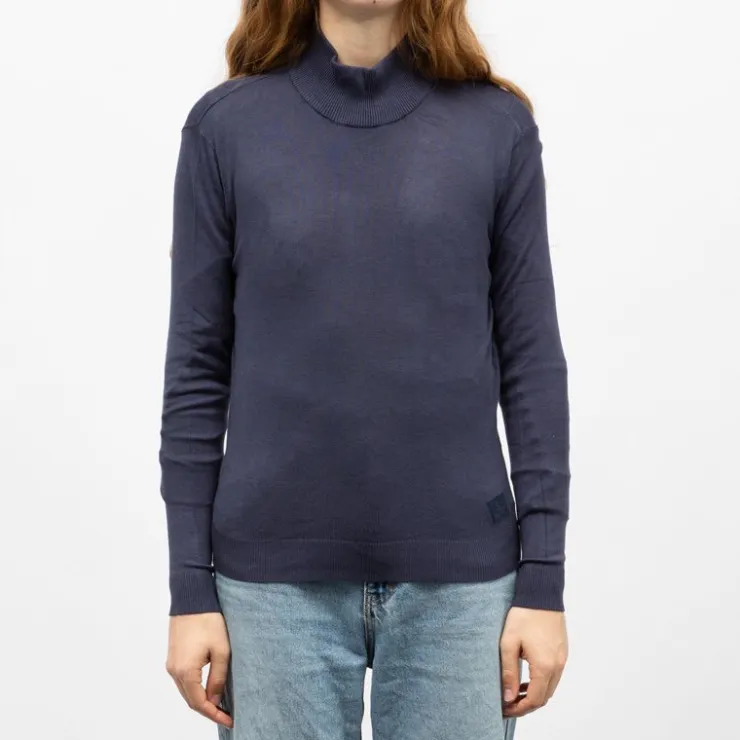 BURTON OF LONDON Pull col cheminee femme tanis Femme BLEU FONCE Clearance