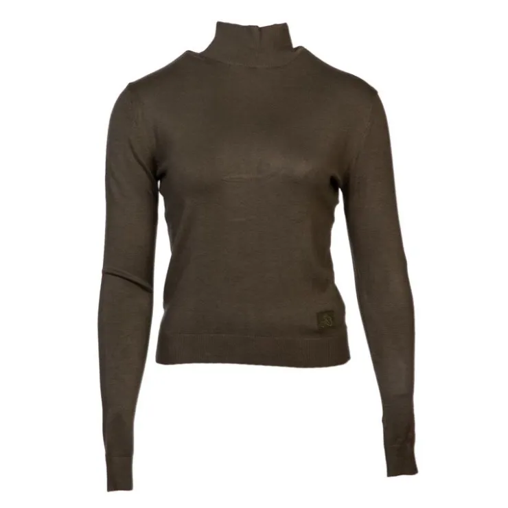 BURTON OF LONDON Pull col cheminee femme tanis Femme KAKI Hot