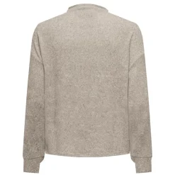 JDY Pull col montant maille fine Femme BEIGE Discount