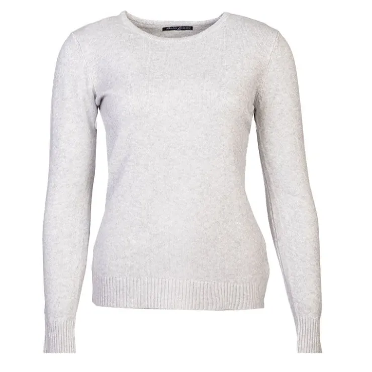 BELLE FEMME Pull col rond laine et cachemire Femme GRIS Discount