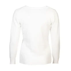 BELLE FEMME Pull col rond laine et cachemire Femme BLANC Hot