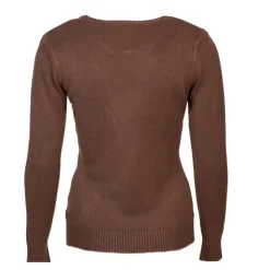 BELLE FEMME Pull col rond laine et cachemire Femme MARRON New