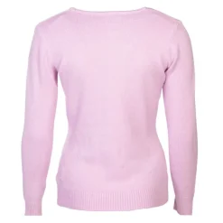 BELLE FEMME Pull col rond laine et cachemire Femme ROSE CLAIR