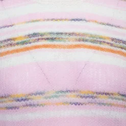 ANTIK BATIK Pull col rond leo doux à rayures Femme ROSE CLAIR Sale