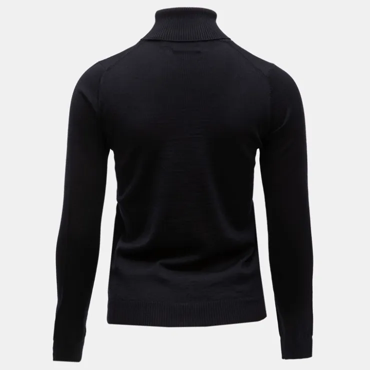 ROSSIGNOL Pull col roulé avec grand logo fils métalisés Femme BLEU FONCE Online