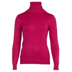 BELLE FEMME Pull col roulé laine et cachemire Femme ROSE FUCHSIA New