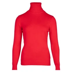 BELLE FEMME Pull col roulé laine et cachemire Femme ROUGE FONCE