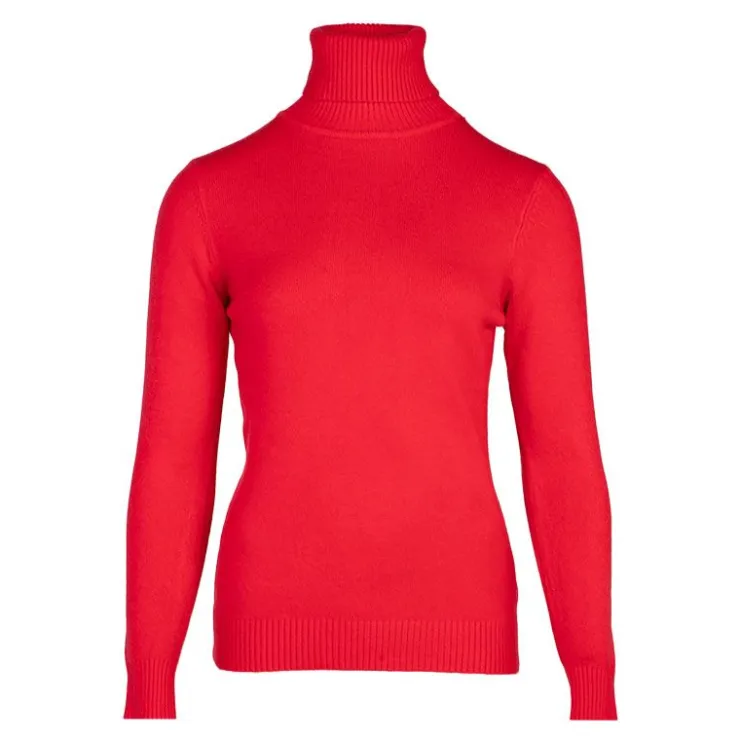 BELLE FEMME Pull col roulé laine et cachemire Femme ROUGE FONCE