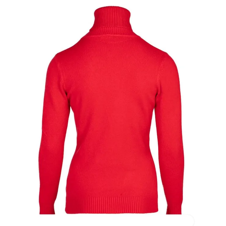 BELLE FEMME Pull col roulé laine et cachemire Femme ROUGE FONCE