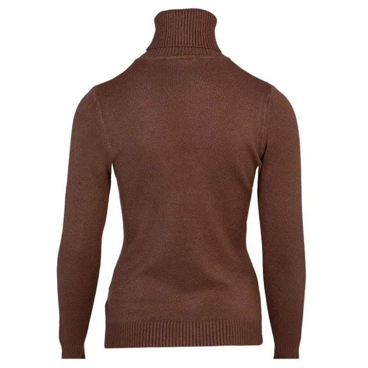 BELLE FEMME Pull col roulé laine et cachemire Femme MARRON New