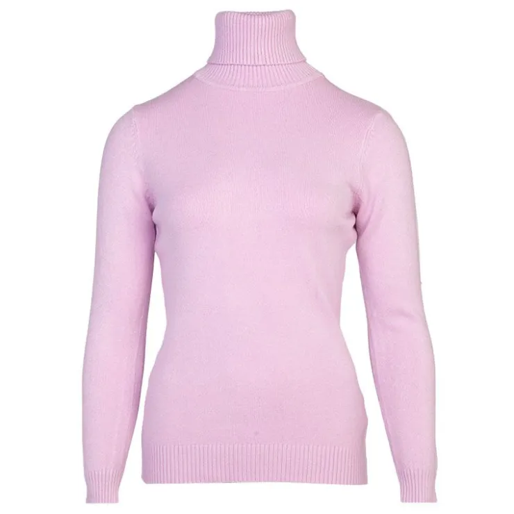 BELLE FEMME Pull col roulé laine et cachemire Femme ROSE CLAIR Discount