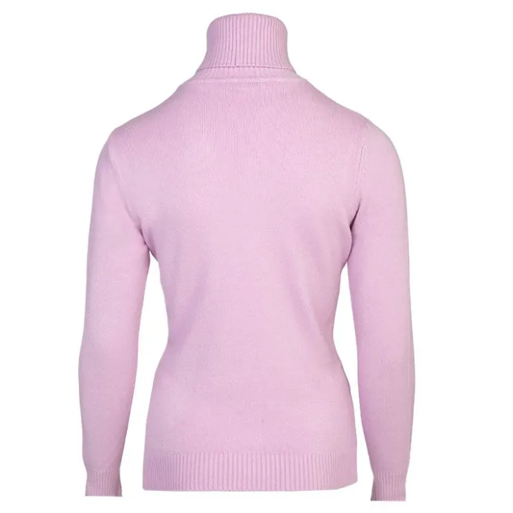 BELLE FEMME Pull col roulé laine et cachemire Femme ROSE CLAIR Discount