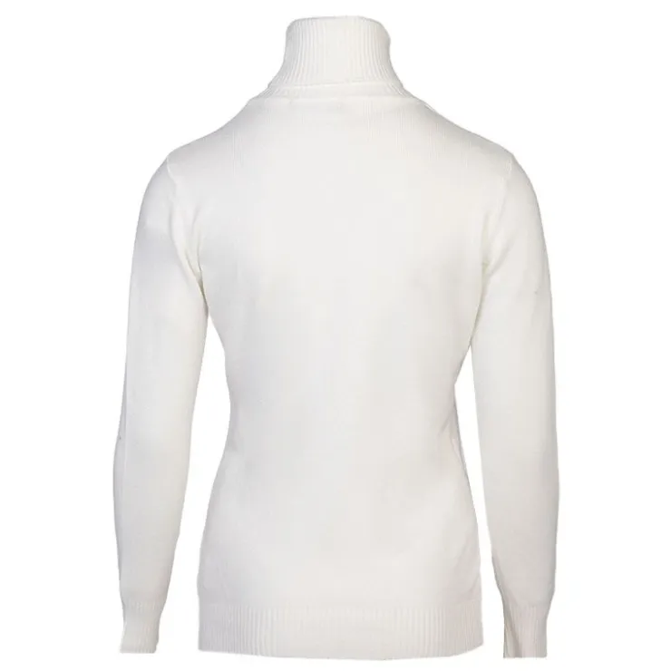 BELLE FEMME Pull col roulé laine et cachemire Femme BLANC Discount