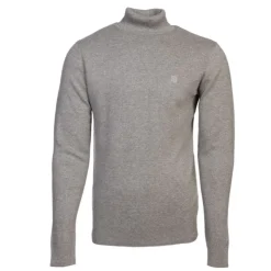 BILL TORNADE Pull col roulé maille fine couleur unie Homme GRIS Outlet