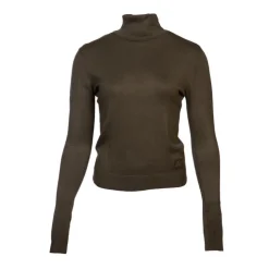 BURTON OF LONDON Pull col roule femme love Femme KAKI Hot