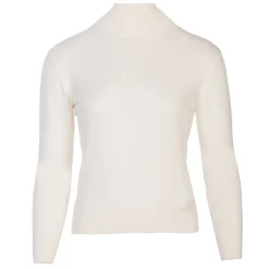 BURTON OF LONDON Pull col roule femme love Femme BLANC ECRU Discount