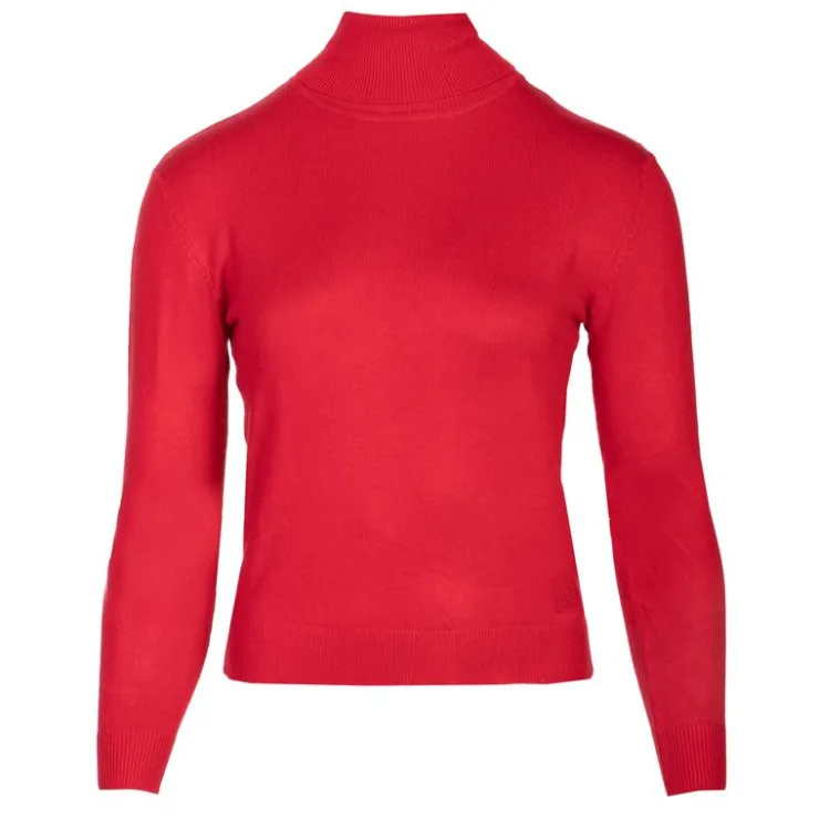 BURTON OF LONDON Pull col roule femme love Femme ROUGE