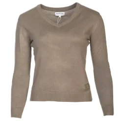 BURTON OF LONDON Pull col v femme damiene Femme KAKI New