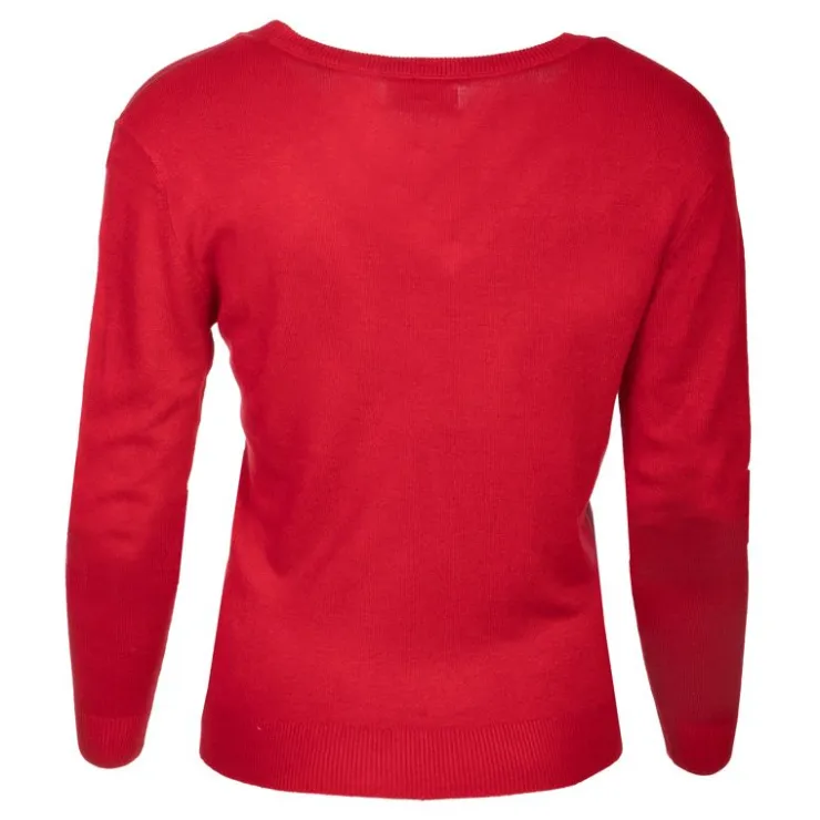BURTON OF LONDON Pull col v femme damiene Femme ROUGE Outlet
