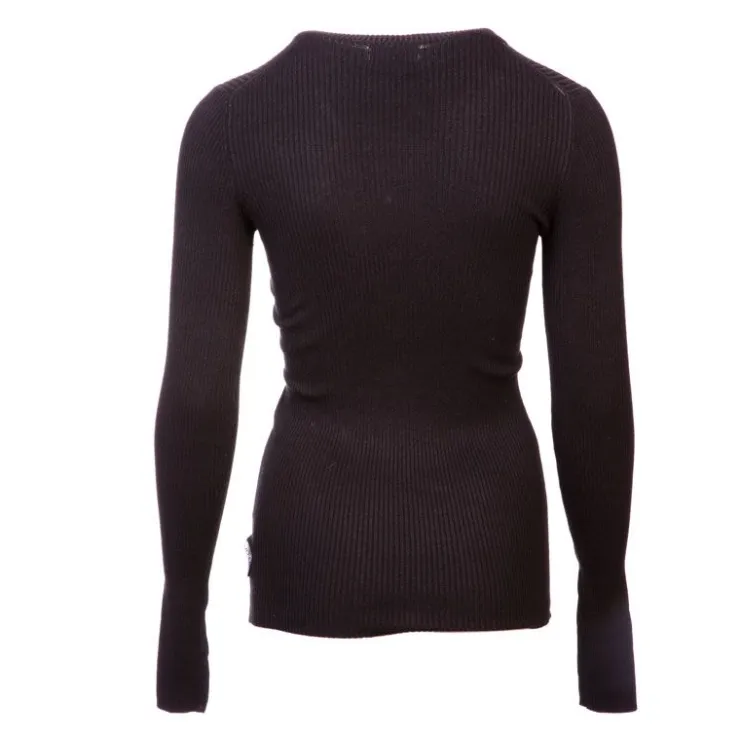 BURTON OF LONDON Pull col v femme fine cote jamina Femme NOIR Discount