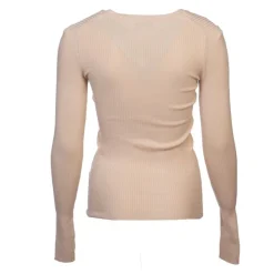 BURTON OF LONDON Pull col v femme fine cote jamina Femme BEIGE Outlet