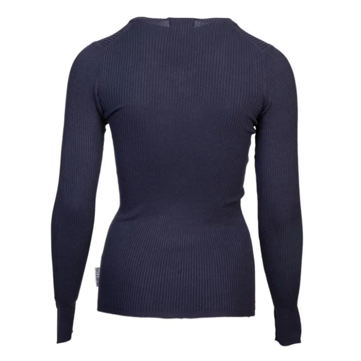 BURTON OF LONDON Pull col v femme fine cote jamina Femme BLEU FONCE Outlet