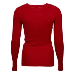 BURTON OF LONDON Pull col v femme fine cote jamina Femme ROUGE Sale