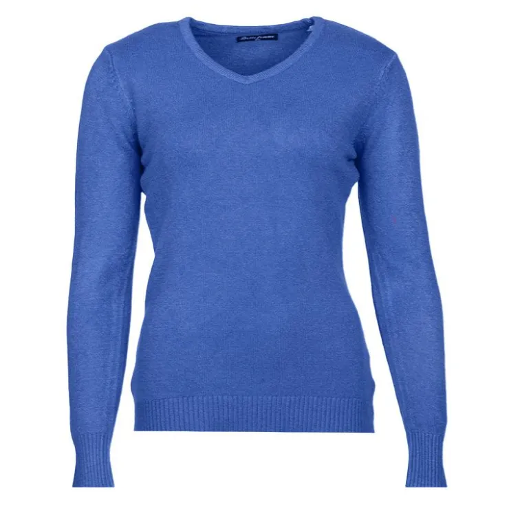 BELLE FEMME Pull col v laine et cachemire Femme BLEU ROI Outlet