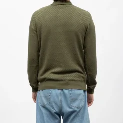 KAPORAL Pull col zipe licino Homme KAKI Clearance