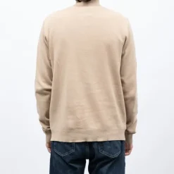 BILL TORNADE Pull col zippé coton ajusté Homme BEIGE Discount