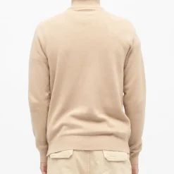 BILL TORNADE Pull coton col cheminé milano Homme BEIGE Online