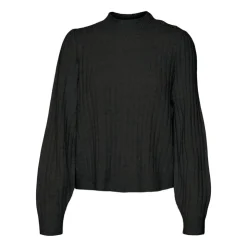 VERO MODA Pull Elya uni manches longues Femme NOIR Sale