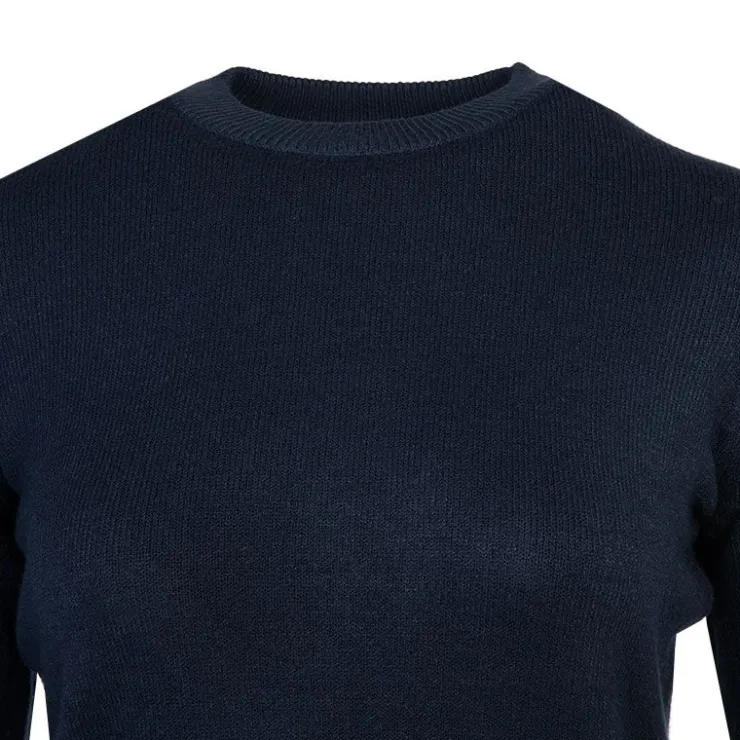 BELLE FEMME Pull en laine et cachemire col rond Femme BLEU FONCE New