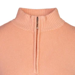 BELLE FEMME Pull en laine et cachemire col haut Femme ORANGE CLAIR Online