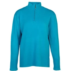 BELLE FEMME Pull en laine et cachemire col haut Femme TURQUOISE New