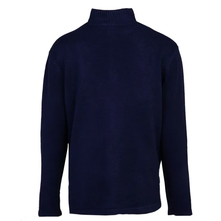 BELLE FEMME Pull en laine et cachemire col haut Femme BLEU FONCE Hot